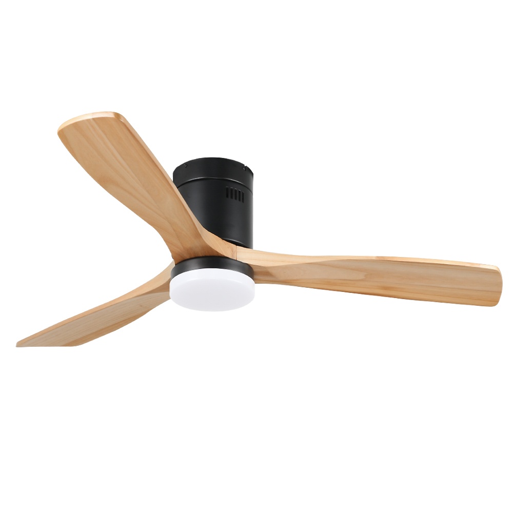 ventilador de techo led con control remoto, 3 velocidades, luz regulable, ideal para refrescar y iluminar espacios interiores.