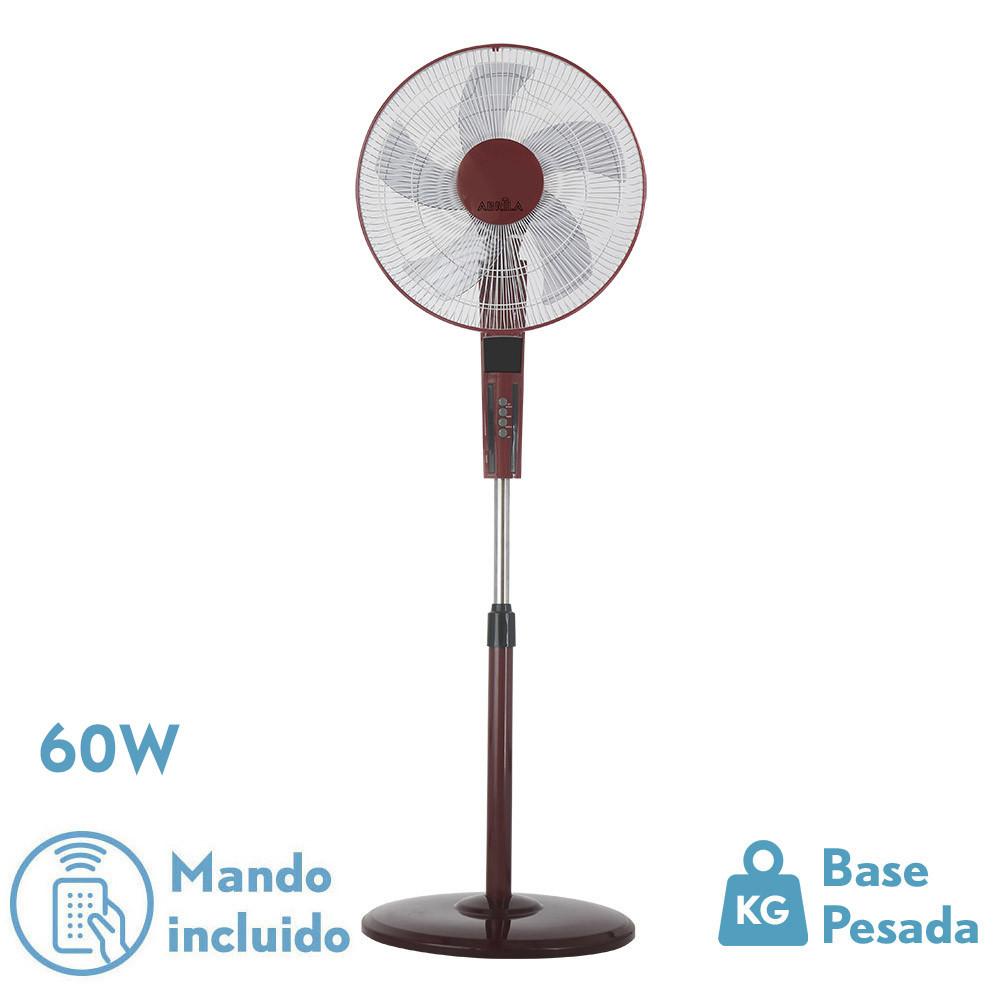ventilador De Pie Rayo Burdeos/ng.3 Vel.60w.5 Asp 43d C/ Remoto Y Temporizador 0,5h-7,5h