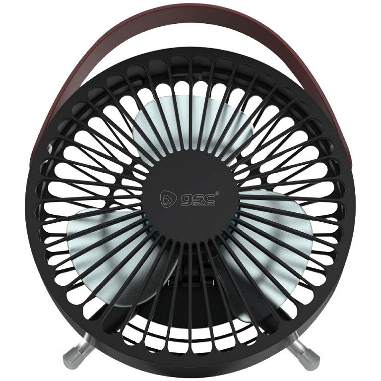 mINI VENTILADOR SOBREMESA USB 5W Ø14CM NEGRO TAPRI   