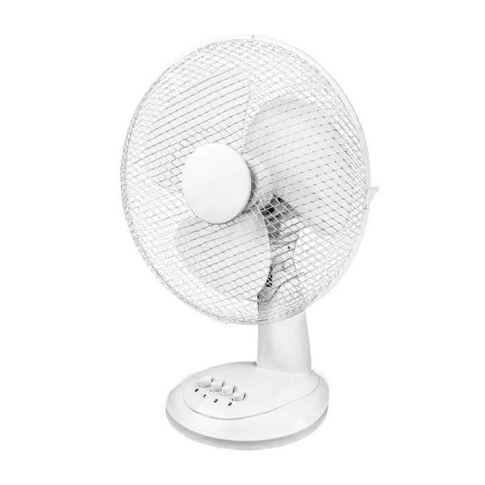ventilador sobremesa 45w con diseño compacto, varias velocidades y oscilante, ideal para refrescar espacios reducidos y mejorar la circulación de aire.