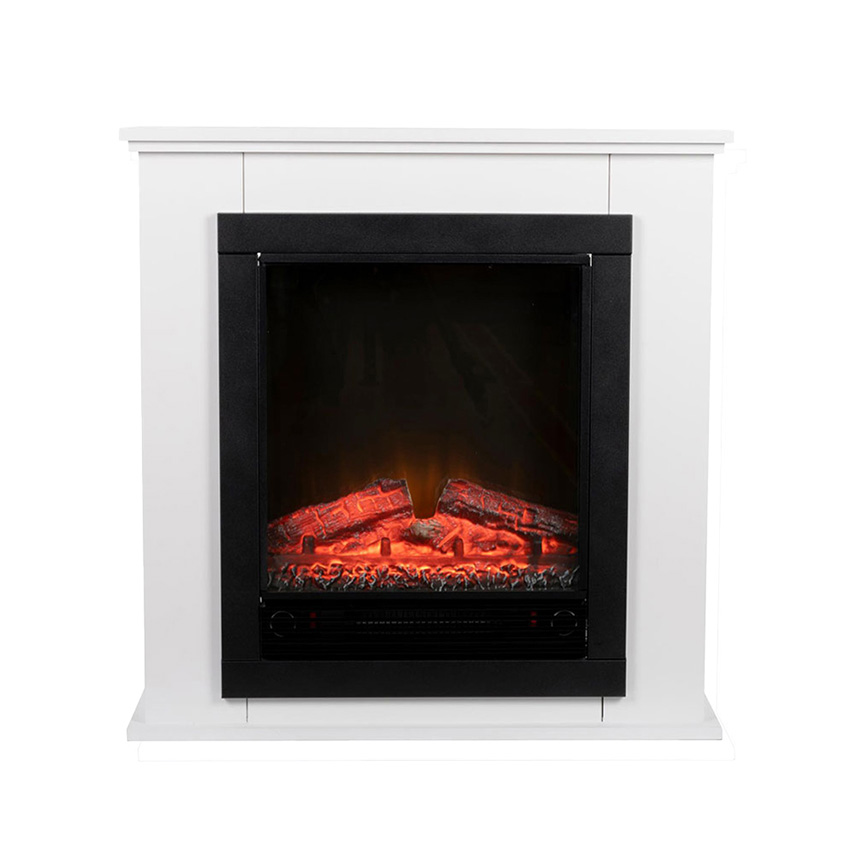estufa de led y repisa, Chimenea Negra/Blanca con Efecto Llama, Estufa led Regulable